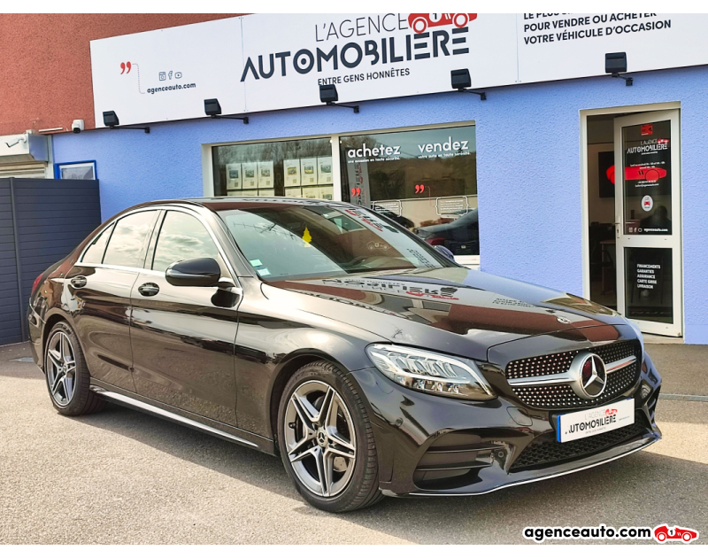 Achat voiture occasion, Auto occasion pas cher | Agence Auto Mercedes Classe C 220d AMG Line 194ch 9g-DCT Noir Année 2018 Automatique Diesel